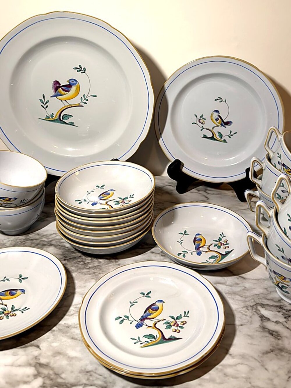 Spode Queen's Bird Complete Dinnerware Set England Y4973 Vintage